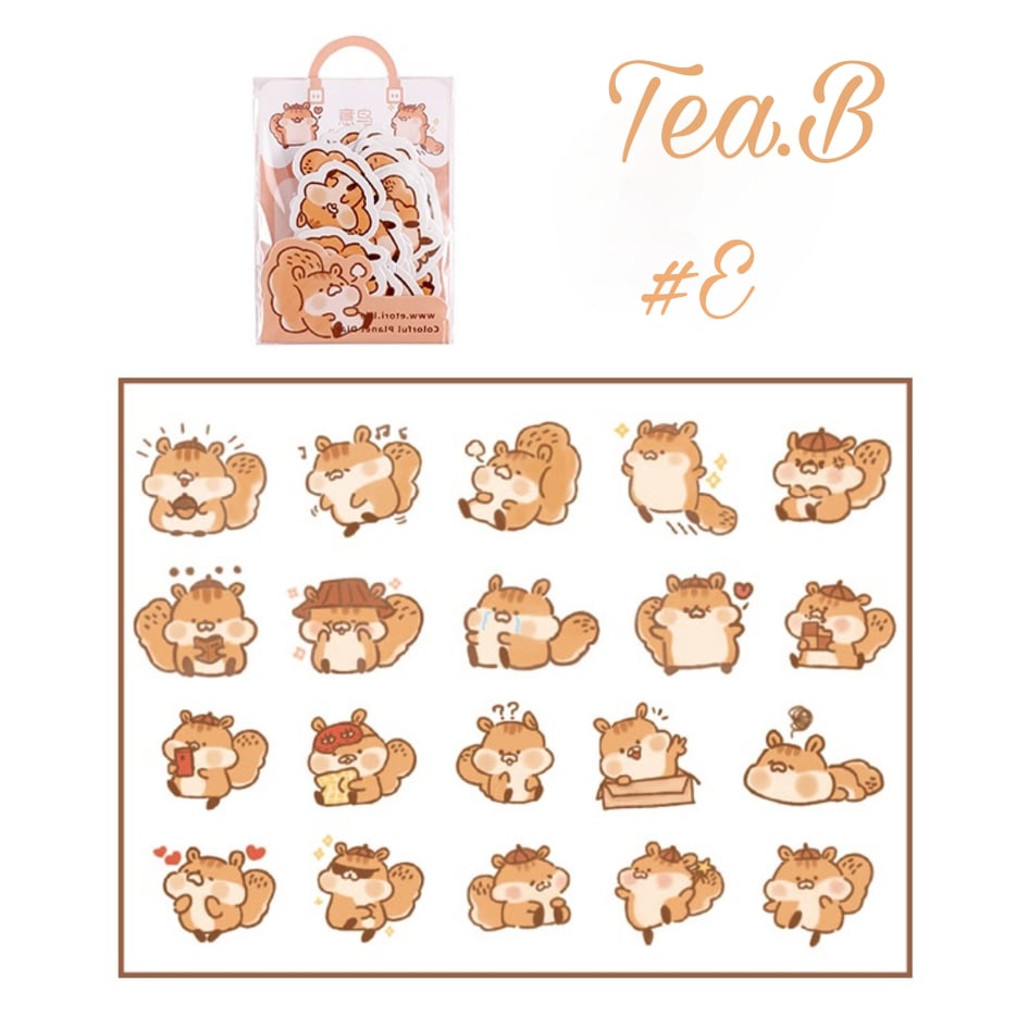 Bộ 40 Sticker (Miếng Dán) Trang Trí DIY (Tea.B_ST37)