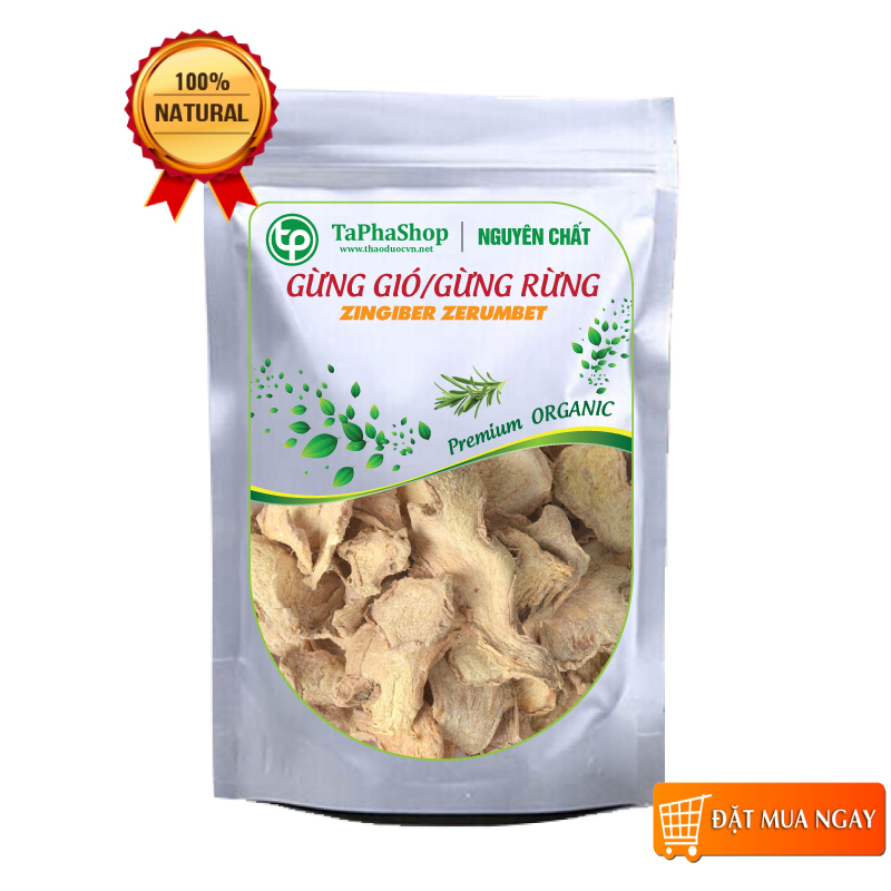 Gừng gió khô 1kg, Gừng rừng khô - Tấn Phát