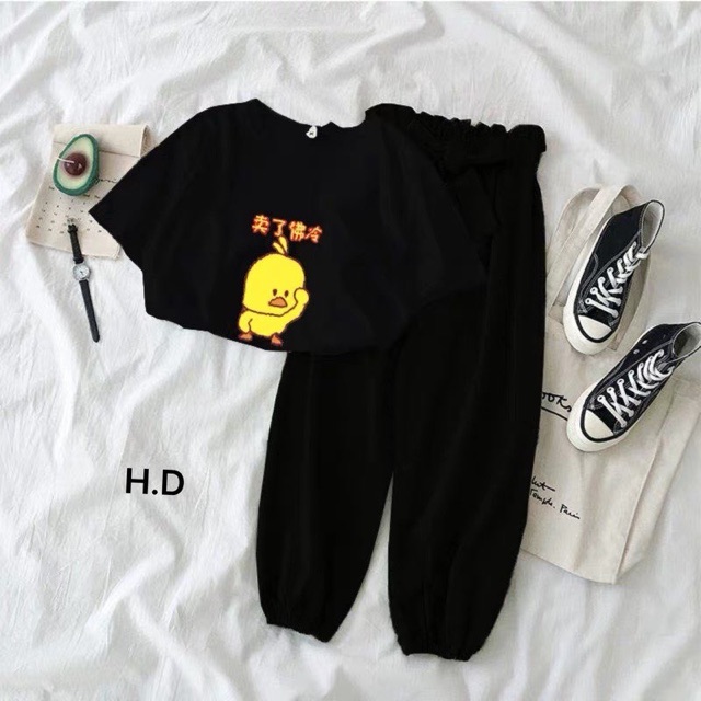 Bộ gà con + quần bom chun ống HĐ12 - LEEDA