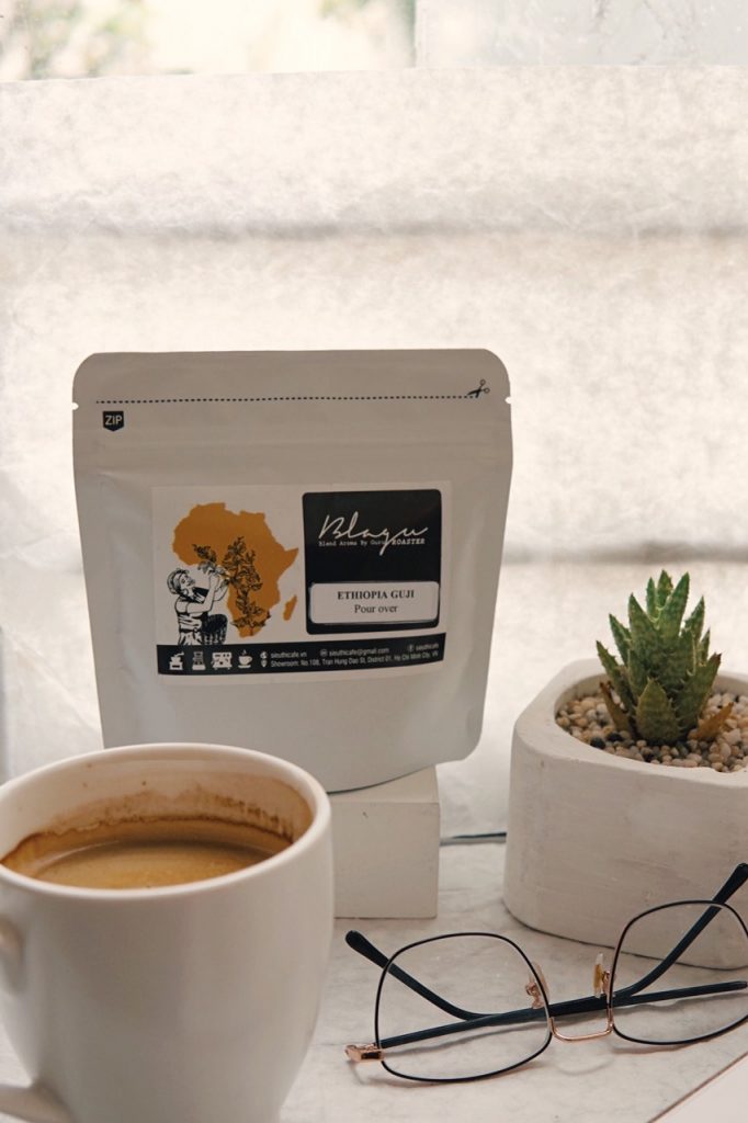 CÀ PHÊ BLAGU HẠT ĐÃ RANG, ETHIOPIA W.GUJI, LIGHT-MEDIUM ROAST, 100G
