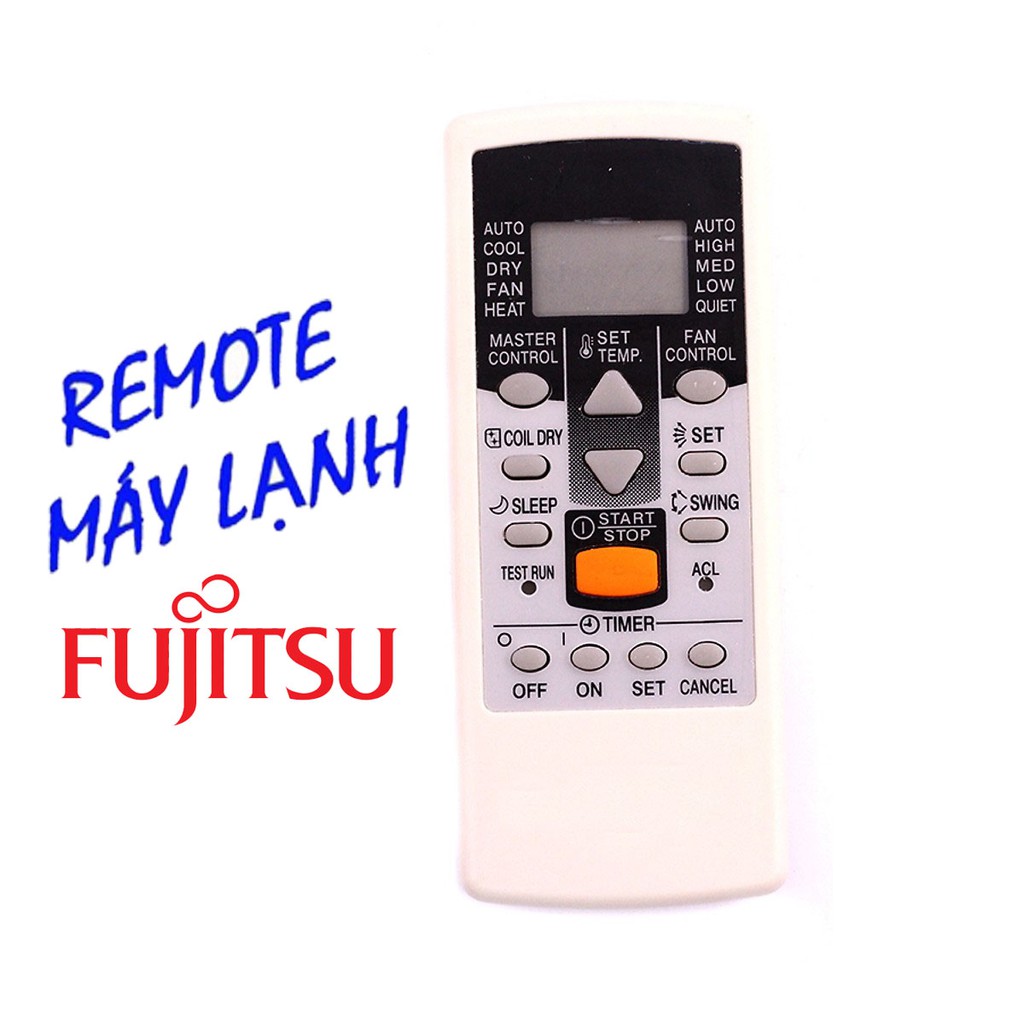 Remote máy lạnh 1 và 2 chiều Fujitsu (mặt đen) Tân Minh Phát