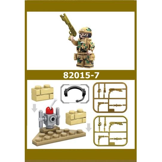 [HCM]Combo 8 bộ lắp ráp lego lính biệt đội Sói Lửa 82015