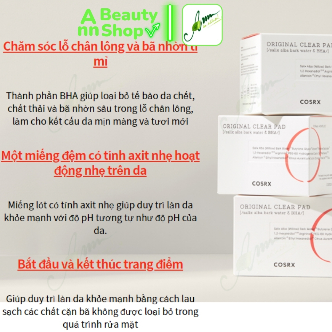 Pad Tẩy Da Chết Cosrx One Step Original Clear Pad 70 miếng (date 2023)