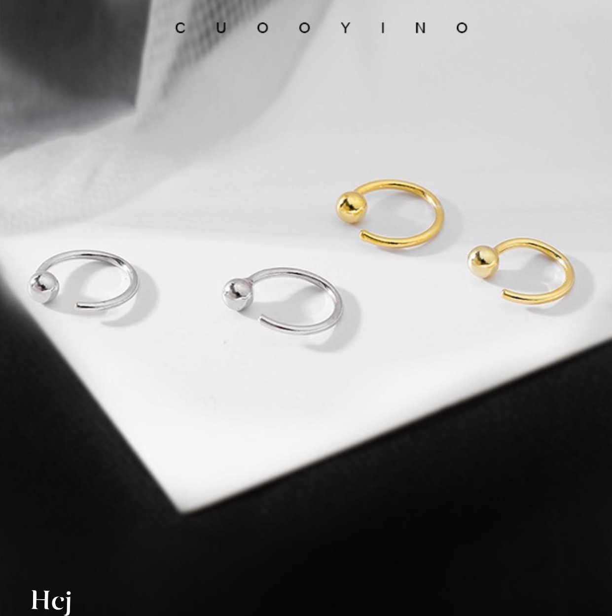 Bông tai bạc kiểu móc tai MS03