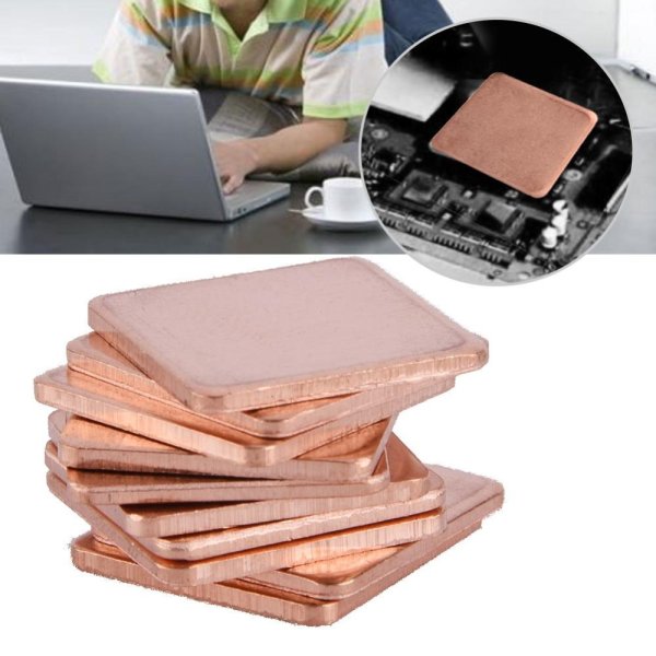Bảng giá 10 pcs 20 * 20mm Copper Sheet Shim Piece Heat Sink Thermal Pad For GPU CPU Laptop 1.5mm - intl Phong Vũ