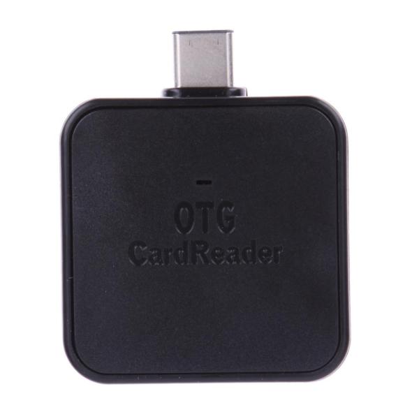 2 in 1 Universal Type-C OTG TF/SD Card Reader Phone Adapter (Black) - intl