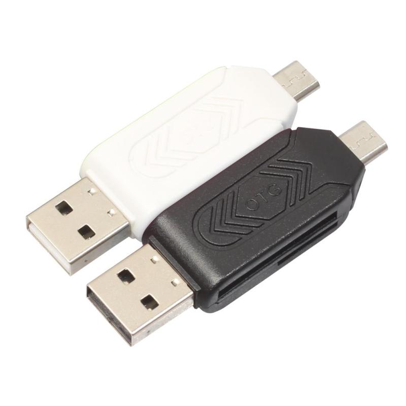 2 Đầu Đọc Thẻ Nhớ 2 Trọng 1 USB OTG Dành Cho Máy Tính And Điện Thoại Thông Minh- quốc Tế