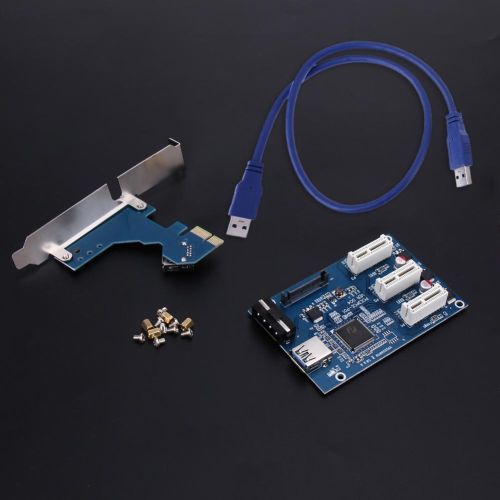 3 trong 1 PCI Express PCI E 1X khe cắm Thẻ Mạch Mở Rộng Adapter PCI-E Cổng  (Xanh Dương)-quốc tế - Card Màn Hình - VGA Card [Bình Dương] |  