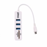 3 cổng usb 2.0 bộ chia combo micro usb cáp kết nối otg sd/đầu đọc thẻ tf-quốc tế