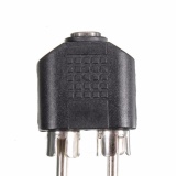 3.5mm Female Jack To 2 Dual RCA Male Y Splitter Audio Adapter 1/8inch (Black) (Intl)