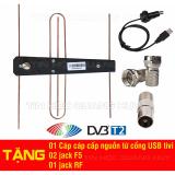 Anten Bas T2 cho tivi tích hợp DVB T2 tặng cáp nguồn, jack