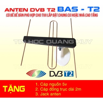 Anten DVB T2 có đế cho tivi lắp ở khu chung cư, nhà cao tầng tặng 3 phụ ...