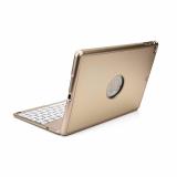 Bàn Phím F8S PLUS GEX Kiêm Ốp Lưng IPad Air 2 - LED (Vàng đồng)