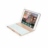 Bàn Phím F8S PLUS GEX Kiêm Ốp Lưng IPad Air 2 - LED (Vàng đồng)
