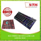 Bàn phím G20 LED giả cơ game chuyên dụng + Tặng lót chuột