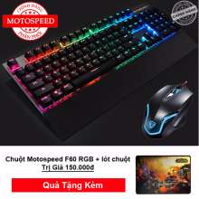 Bàn phím giả cơ chuyên game Motospeed K93 Led 7 màu (Đen) + Tặng chuột Motospeed F60 RGB và Lót chuột - Hãng phân phối chính thức