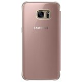 Bao da Clear View cho Samsung Galaxy S7 Edge (Hồng)