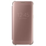Bao da Clear View cho Samsung Galaxy S7 Edge (Hồng)