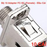 [HCM]Bộ 10 Adapter/Coupler quang FC-SC (Hợp Kim)