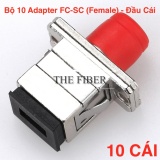 Bộ 10 adapter/coupler quang fc-sc