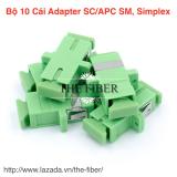 Bộ 10 Đầu Adapter/Coupler Khớp nối quang SC-SC/APC Simplex SM (Xanh lá cây)