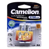 Bộ 2 viên pin sạc aa 2700 mah camelion