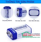 Bộ 2 viên PIN SẠC DOUBLEPOW 9V 6F22 280MAH