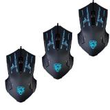 Bộ 3 Chuột chơi game có dây Mouse gaming SCH-02X6 (Đen)