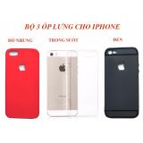 [HCM]Bộ 3 Ốp Lưng iPhone 5 / 5s / SE Đỏ Nhung + Trong Suốt + Đen Kẻ