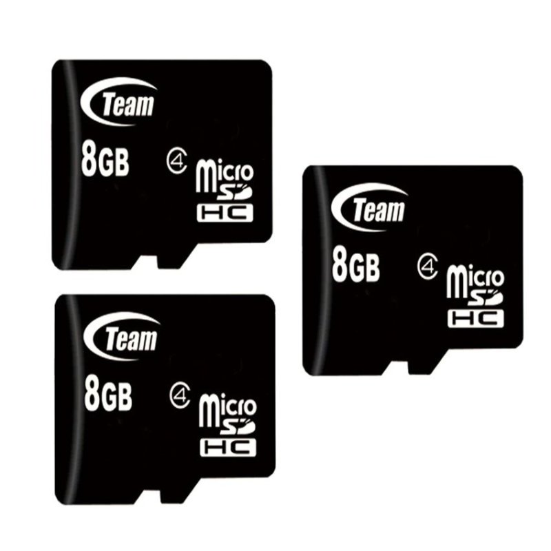 Bộ 3 Thẻ nhớ 8Gb Team Micro SDHC (Đen)
