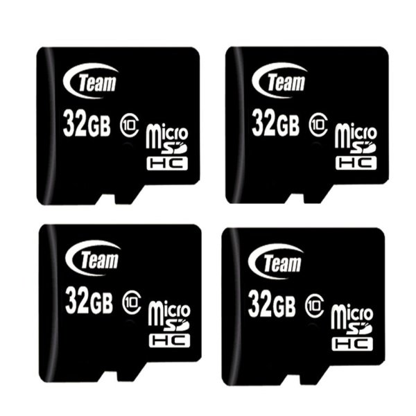 Bộ 4 Thẻ nhớ 32GB Team Taiwan MicroSDHC Class 10 (Đen)