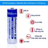 BỘ 4 VIÊN PIN TIỂU SẠC DOUBLEPOW AA 3000MAH