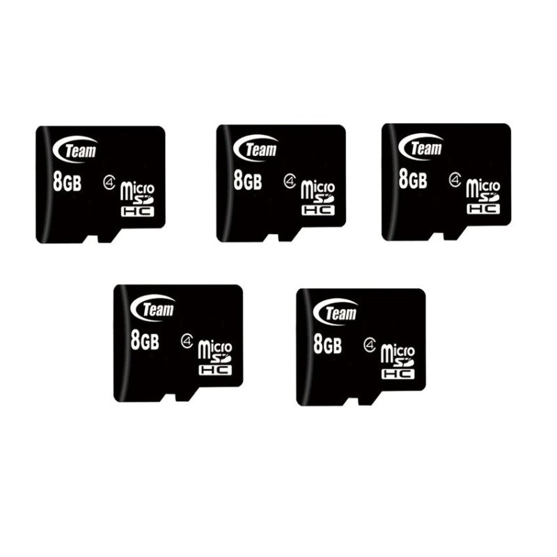 Bộ 5 8GB Thẻ nhớ Team Micro SDHC  (Đen)
