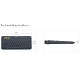 [HCM]Bộ bàn phím bluetooth Logitech K380 và chuột bluetooth Logitech M337 (Đen) - Hãng Phân phối chính thức