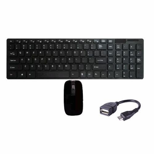 Bộ bàn phím và chuột không dây kgr + tặng 1 cáp otg