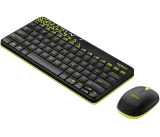 Bộ Bàn phím và chuột không dây Logitech MK240 (Đen phối vàng) - Hãng Phân phối chính thức.