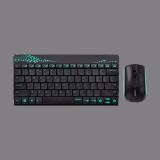 [HCM]Bộ bàn phím và chuột không dây Rapoo 8000 (đen viền xanh) Hãng phân phối chính thức