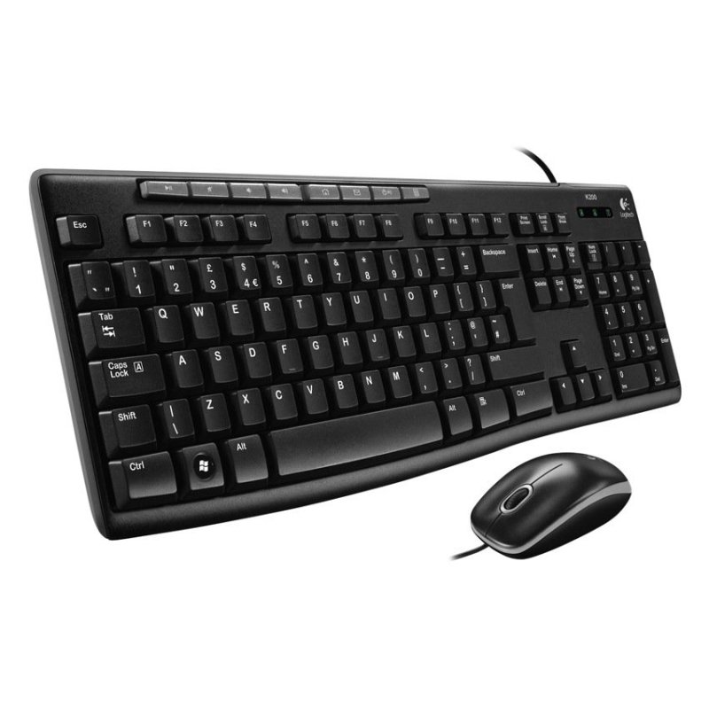 Bộ bàn phím và chuột LOGITECH Combo MK200 (Đen) - Hàng nhập khẩu