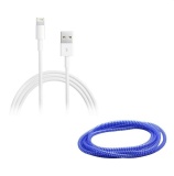 Bộ Cáp sạc iPhone 5/iPad Pisen (Trắng) và 3 Dây cuộn cáp (Xanh)