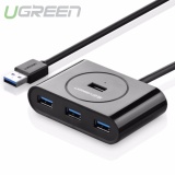 Bộ chia 4 cổng USB 3.0 dài 80cm UGREEN CR113 20291 (Đen)