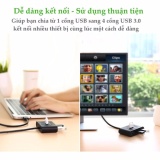 Bộ chia 4 cổng USB 3.0 dài 80cm UGREEN CR113 20291 (Đen)