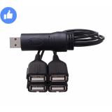 Bộ chia 4 cổng USB (USB 2.0) chính hãng DTECH DT-3020 (màu đen)