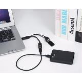 Bộ chia 4 cổng USB (USB 2.0) chính hãng DTECH DT-3020 (màu đen)