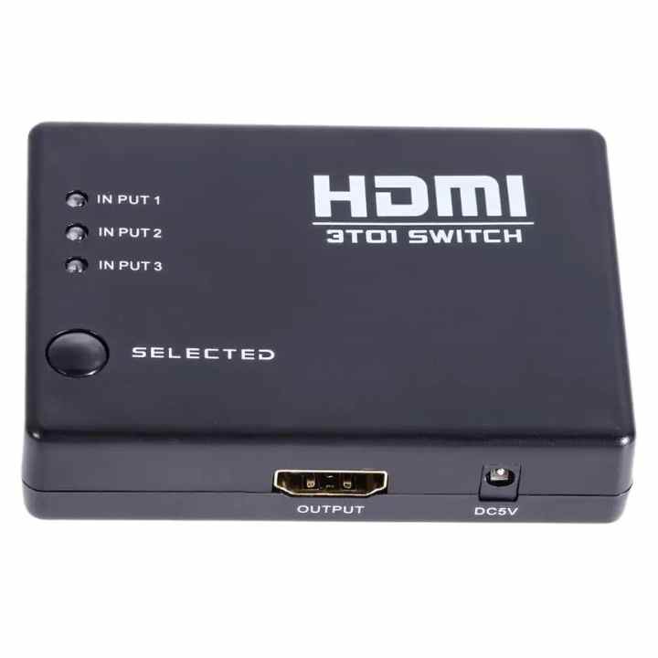 Bộ chia HDMI 3 ra 1 (Đen)