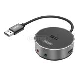 Bộ chia USB (2.0) 3 cổng + Sound USB Unitek Y-2197GY