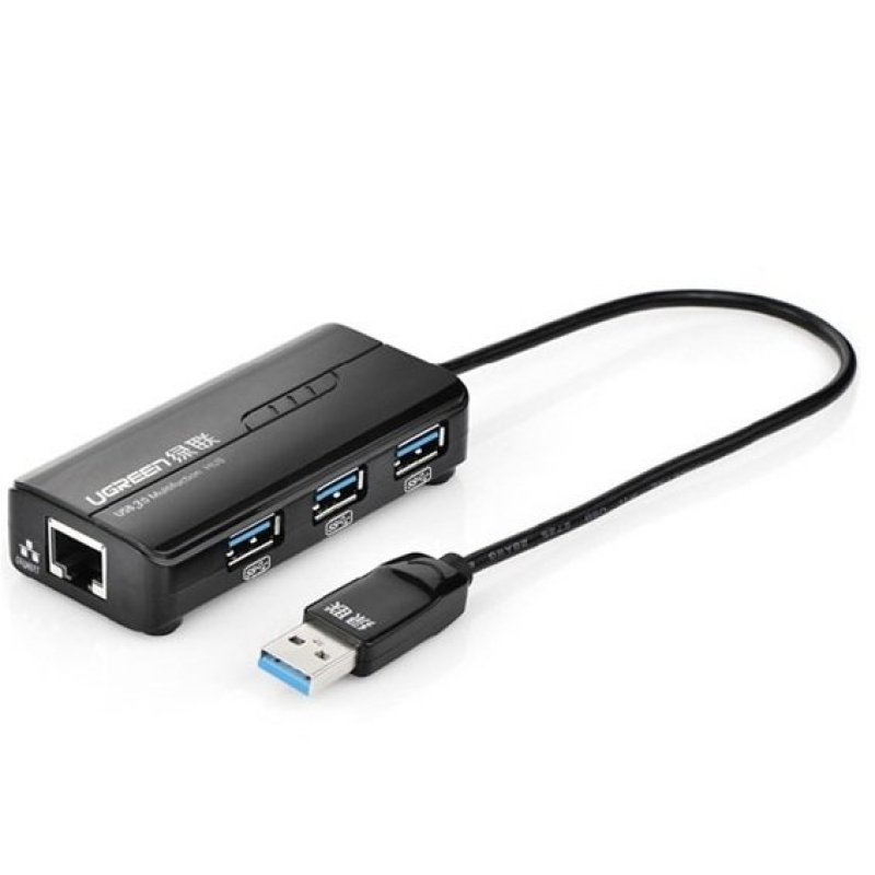 Bộ chia USB 3.0 tích hợp cổng mạng 10/100 UGREEN UG-20265