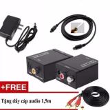 Bộ chuyển âm thanh TV 4K quang optical sang audio AV ra amply + Cáp optical 1.5m + Dây AV 4 Đầu bông sen