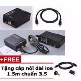 Bộ chuyển đổi từ tín hiệu tivi 4K Quang sang AV+ tặng Cáp nối dài dây Loa 1.5m