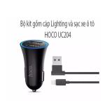 Bộ cóc cáp sạc xe hơi hoco uc204 - 2.1a cổng lightning