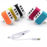 [HCM]Bộ Cốc sạc điện thoại đa năng 3 cổng USB + Cáp sạc tiện ích.